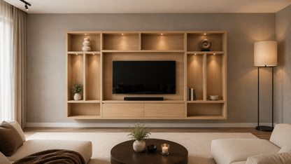 Cinewall Como - Zwevend - Eiken - 2 kleppen - 330 cm