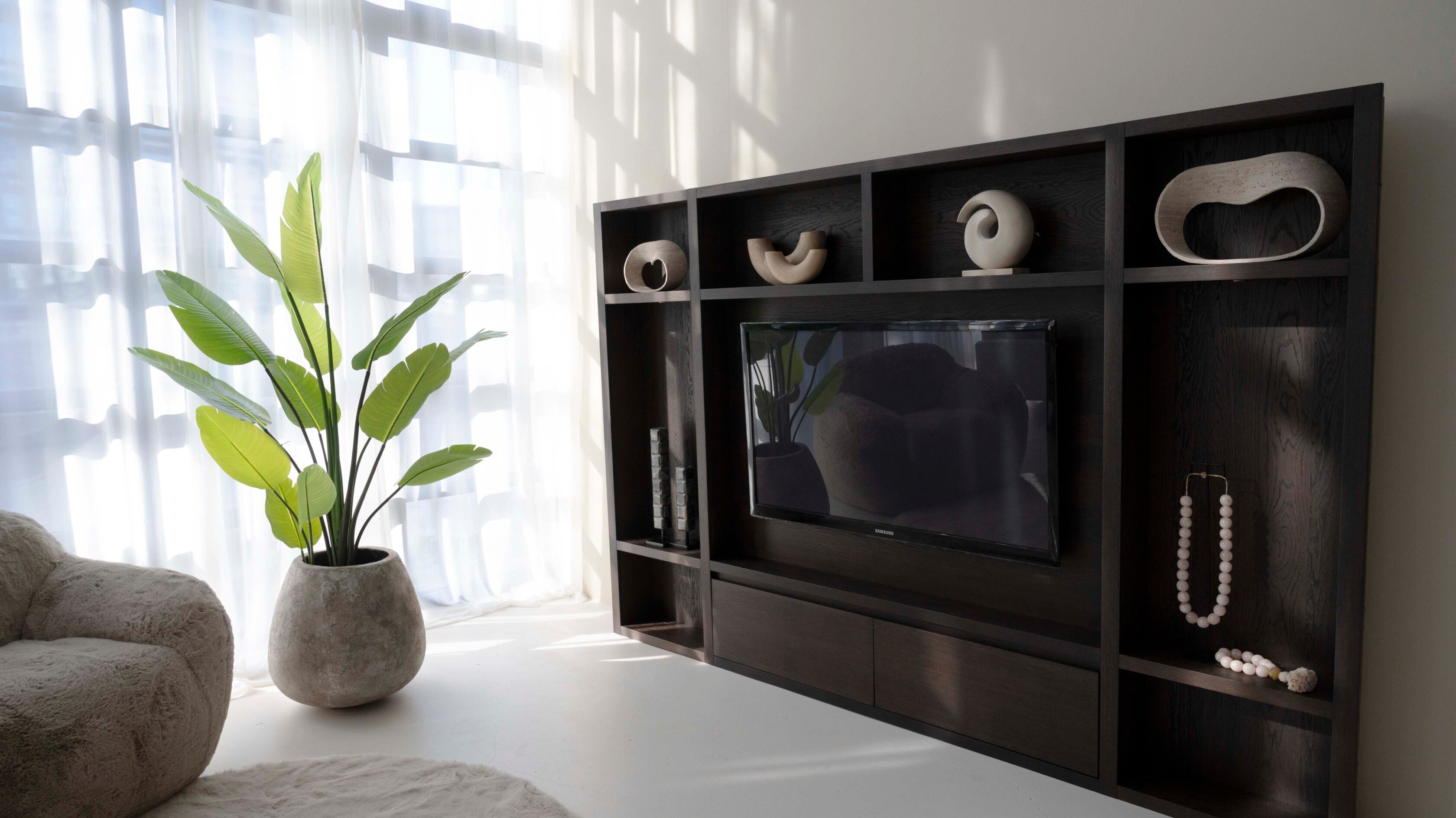 Cinewall Como - Zwevend - Bruin - Eiken - 2 kleppen - 270 cm