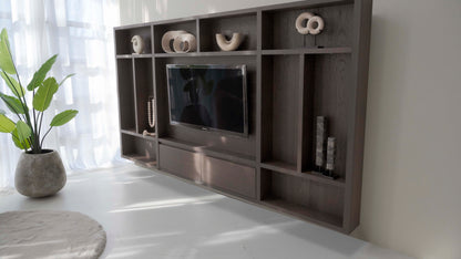 Cinewall Como - Zwevend - Bruin - Eiken - 2 kleppen - 330 cm