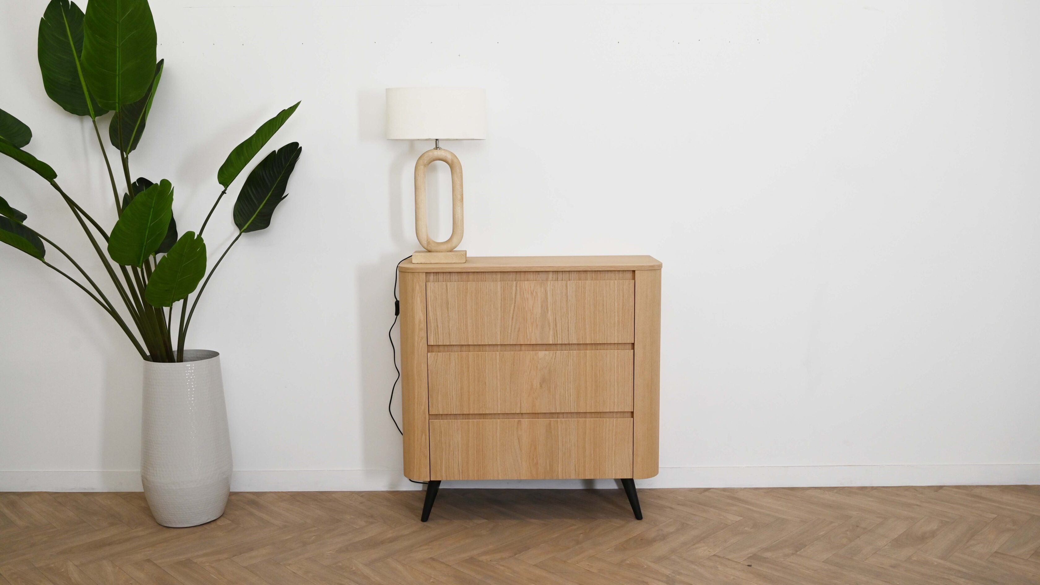 Dressoir Runa - Staand - Blank - Eiken - 3 kleppen