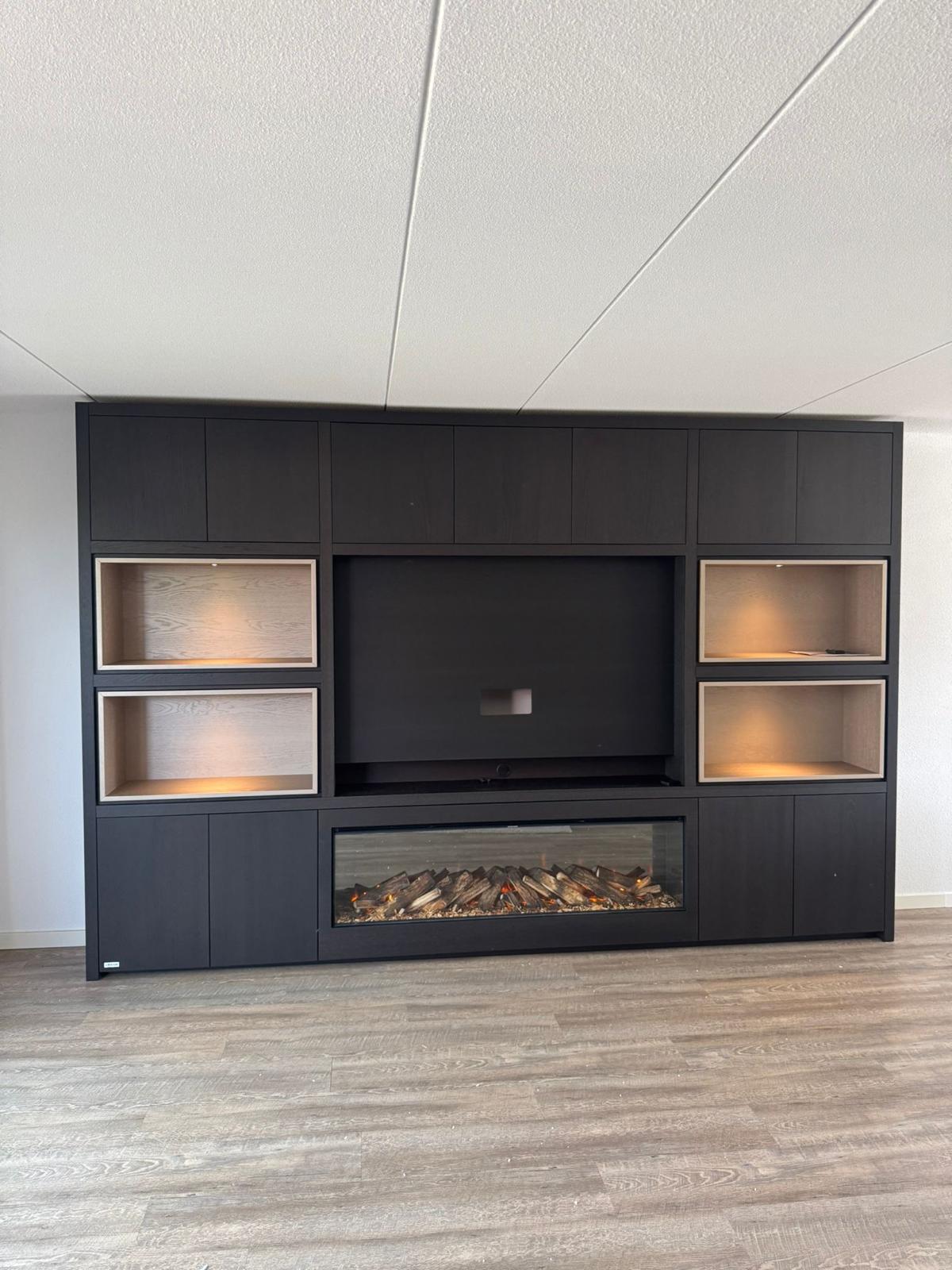 Cinewall Grace - Staand - Eiken - 2 Deurs - 280-340 cm - Kalfire E-SERIE