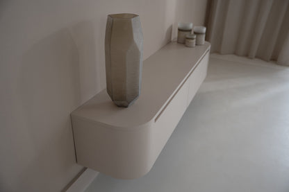 Tv-meubel Runa - Zwevend - Off White - MDF - 2 kleppen