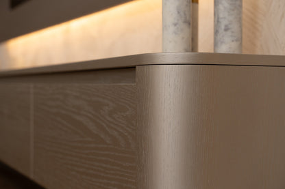 Tv-meubel set - Runa - Zwevend - Eiken - 4 Kleppen