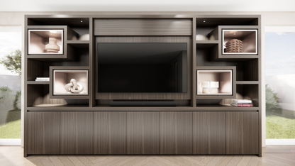Cinewall Monroe - Staand - Eiken - 7 Deurs - 350-410 cm