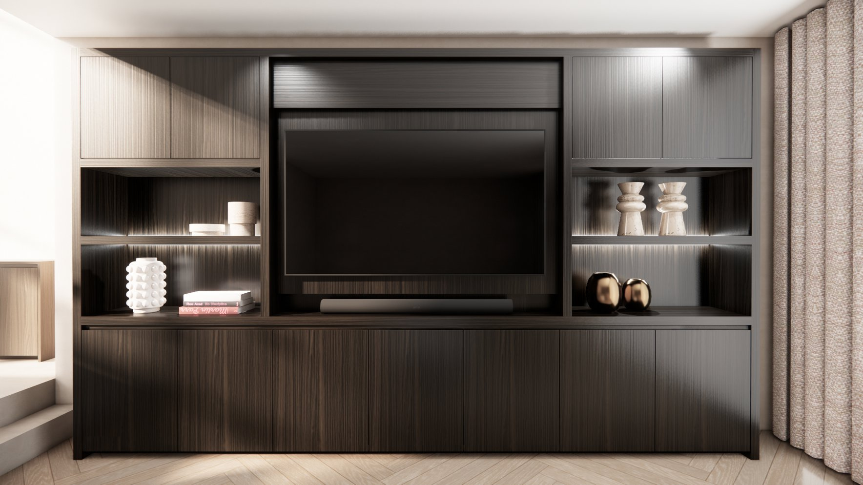 Cinewall Franklin - Staand - Eiken - 7 Deurs - 350-410 cm