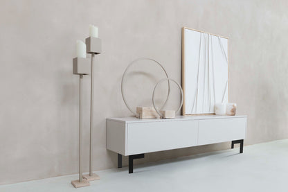 TV-meubel Murphy - Staand - Off White - Melamine - 2 kleppen