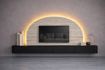 WANDPANEEL - MELAMINE - ROND - TV PANEEL