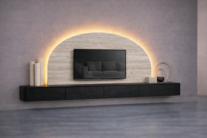 WANDPANEEL - MELAMINE - ROND - TV PANEEL