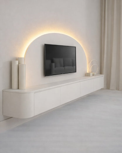 WANDPANEEL - MDF - ROND - TV PANEEL