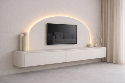 WANDPANEEL - MDF - ROND - TV PANEEL