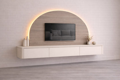 WANDPANEEL - EIKEN - ROND - TV PANEEL