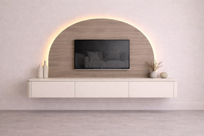 WANDPANEEL - EIKEN - ROND - TV PANEEL