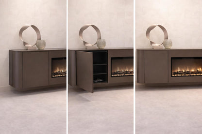 DRESSOIR RUNA - MDF - 2 DEUREN - ELEKTRISCHE HAARD