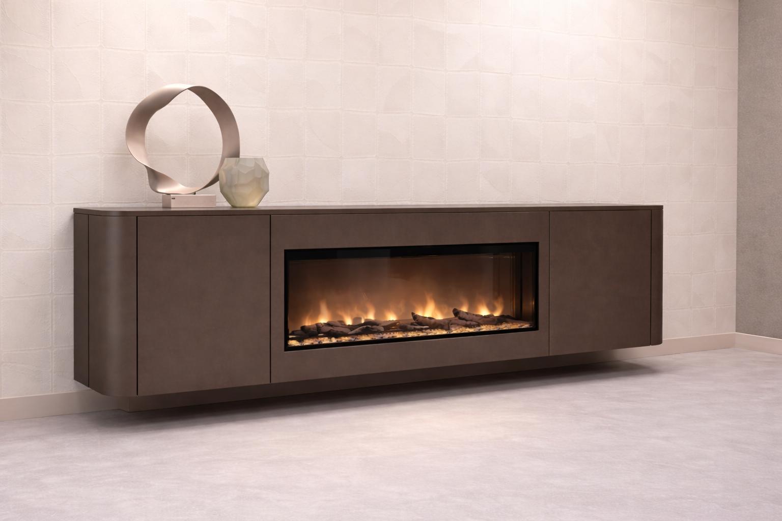 DRESSOIR RUNA - MDF - 2 DEUREN - ELEKTRISCHE HAARD