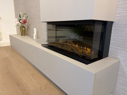 TV-MEUBEL BOLTON - MDF - 4 KLEPPEN - ELEKTRISCHE HAARD - MET KOOF