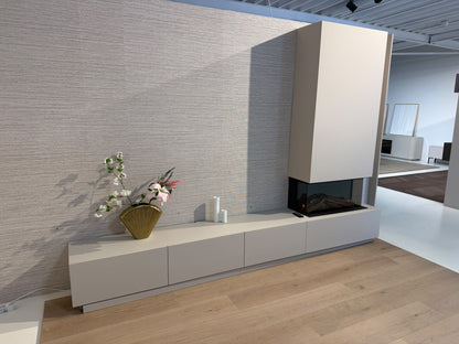 TV-MEUBEL BOLTON - MDF - 4 KLEPPEN - ELEKTRISCHE HAARD - MET KOOF