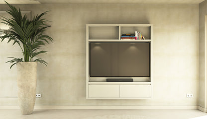 Cinewall Como - Zwevend - Wit - Eiken - 2 kleppen - 160 cm