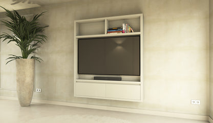 Cinewall Como - Zwevend - Wit - Eiken - 2 kleppen - 160 cm