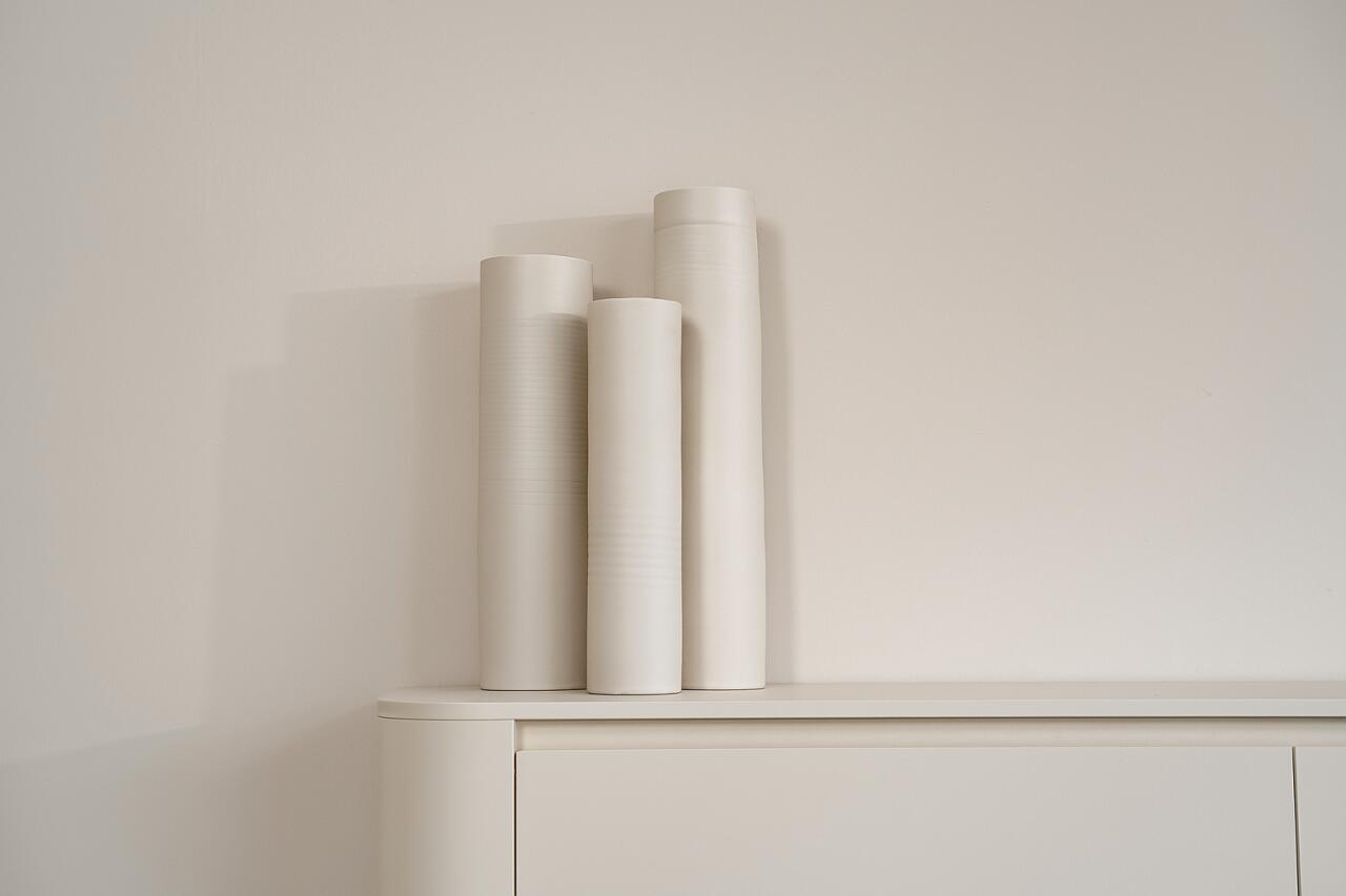 TV-meubel Runa - Zwevend - Off White - MDF - 4 kleppen
