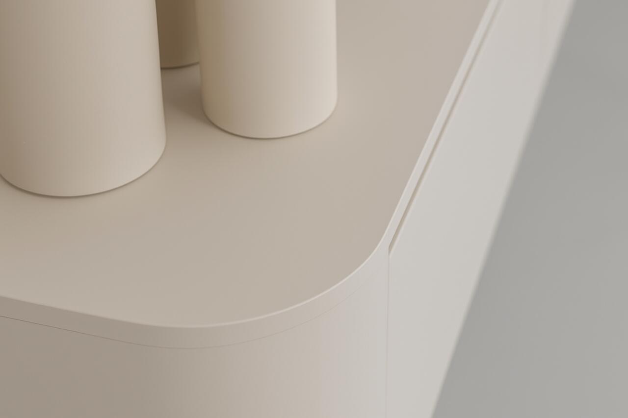 TV-meubel Runa - Zwevend - Wit - MDF - 4 kleppen