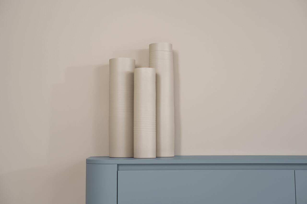 TV-meubel Runa - Zwevend - Blauw - MDF - 4 kleppen