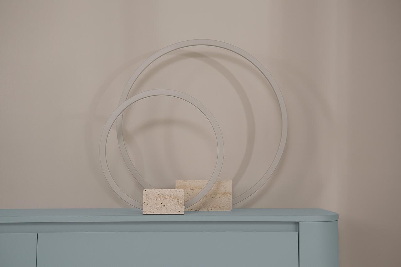 TV-meubel Runa - Zwevend - Blauw - MDF - 4 kleppen
