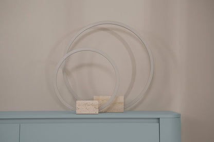 TV-meubel Runa - Zwevend - Blauw - MDF - 4 kleppen