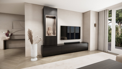 Tv meubel Mason Majestic - Eiken - 3 kleppen - Chimney