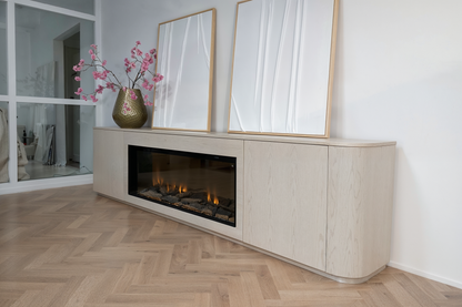 DRESSOIR RUNA - EIKEN - 2 DEUREN - ELEKTRISCHE HAARD