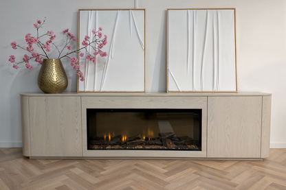 DRESSOIR RUNA - EIKEN - 2 DEUREN - ELEKTRISCHE HAARD