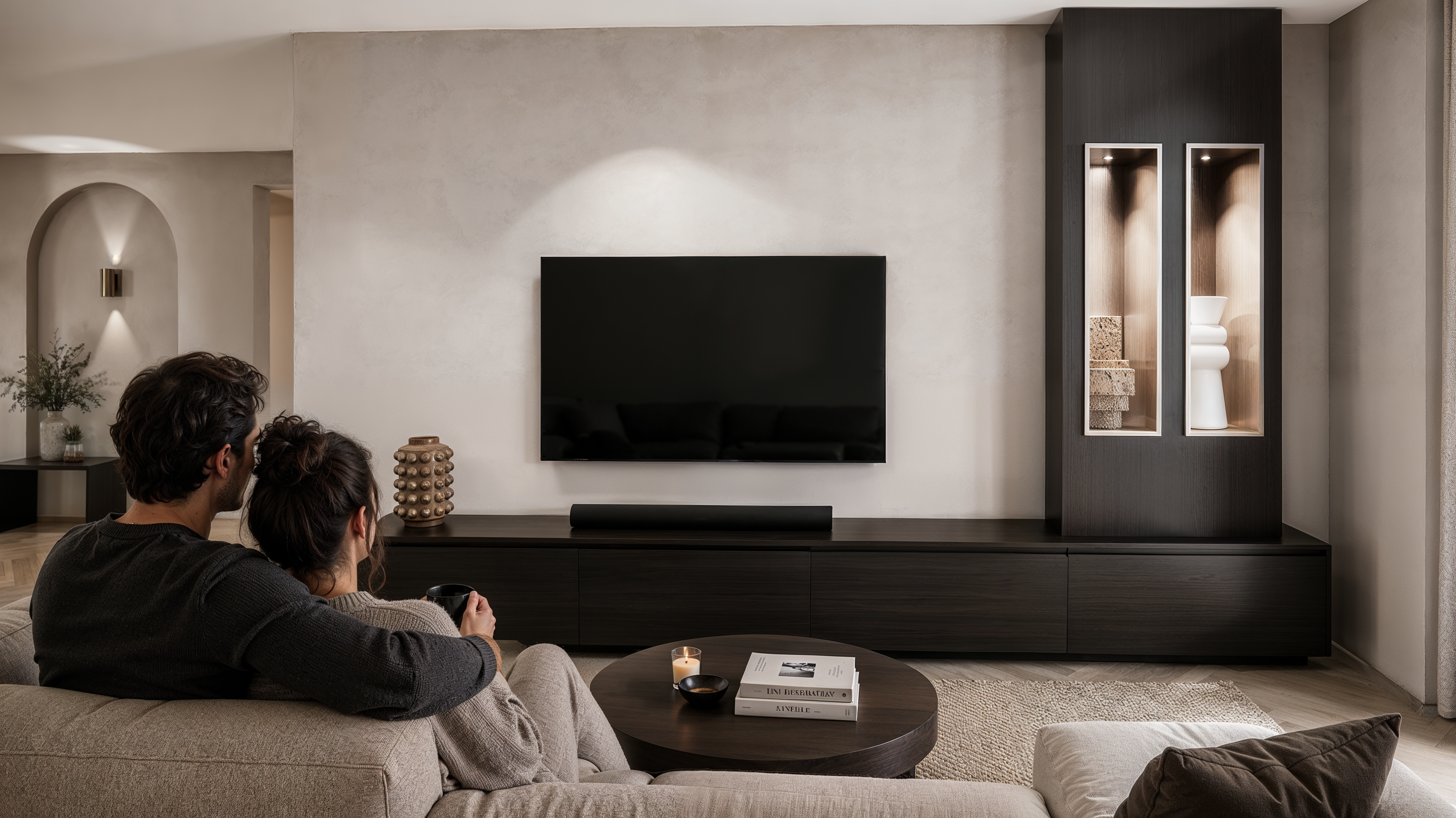 Tv meubel Mason Majestic - Eiken - 4 kleppen - Chimney