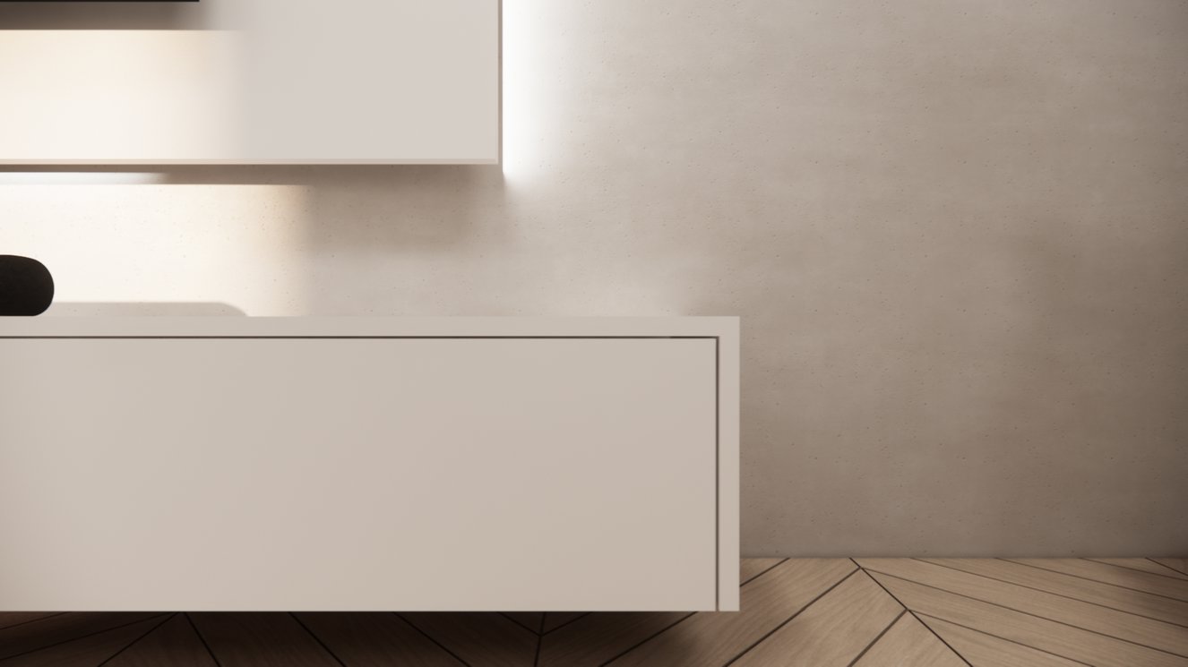 Wandpaneel - Wit - MDF - TV paneel