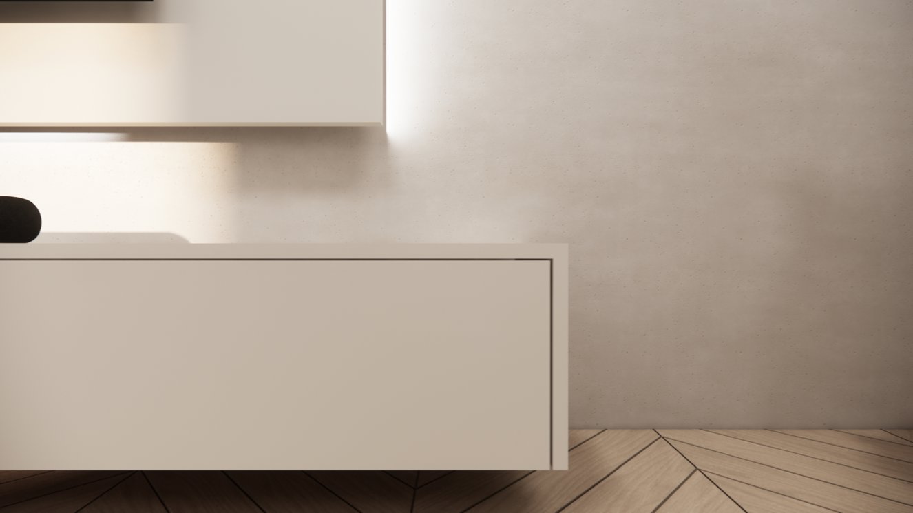 Wandpaneel Melamine Mat - TV paneel