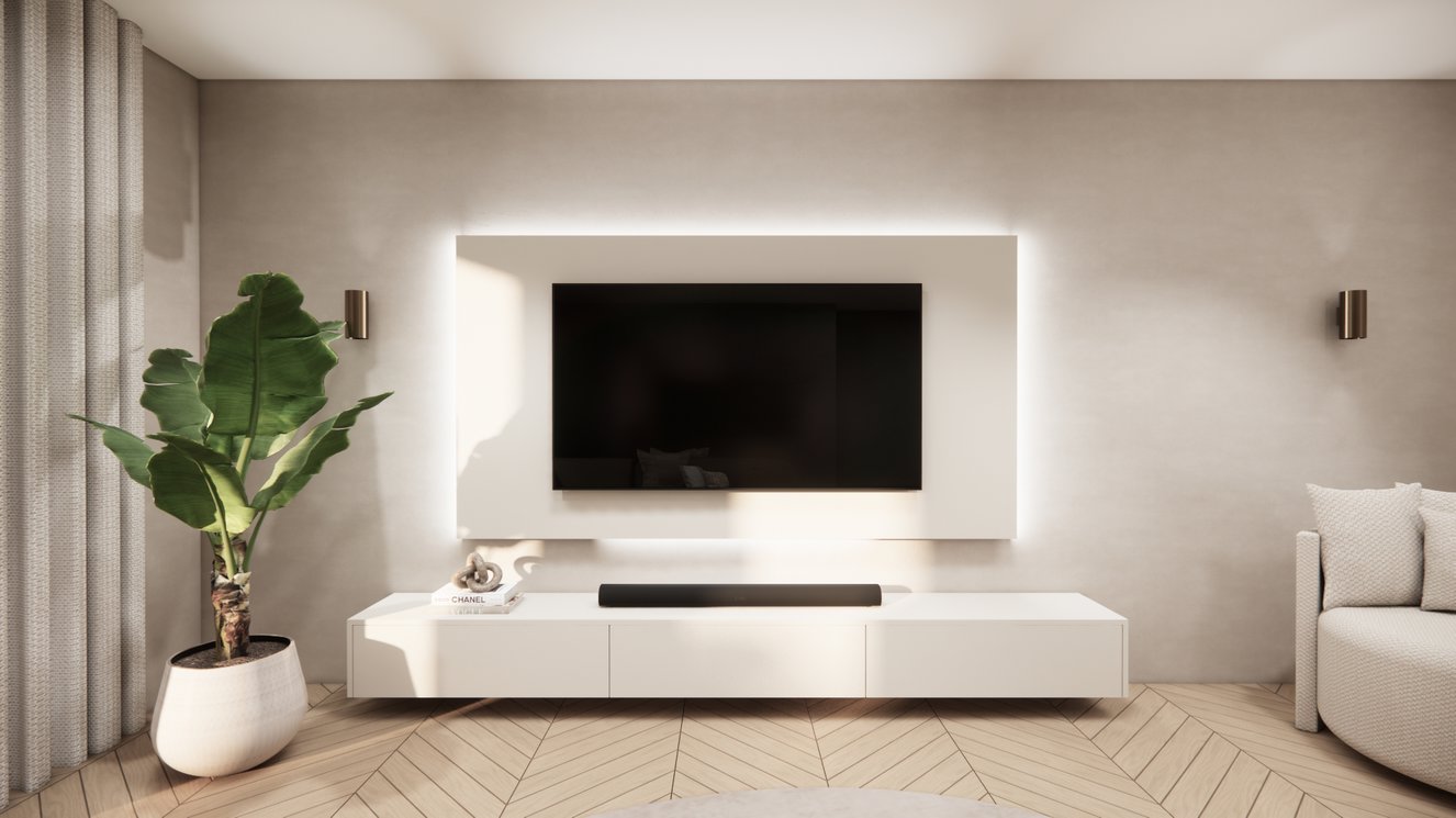 Wandpaneel Melamine Mat - TV paneel