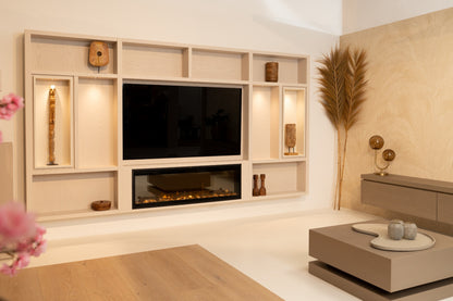 Cinewall Como - Zwevend - Eiken - Elektrische Haard - 50 Inch