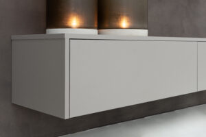 Murphy | Zwevend tv-meubel | Melamine | Scandinavisch Design | 2 Kleppen | 120 – 180 cm
