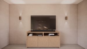 Oscar | Staand tv-Dressoir | Strak | Eiken | Scandinavisch Design | 3 Deuren | 120 – 180 cm